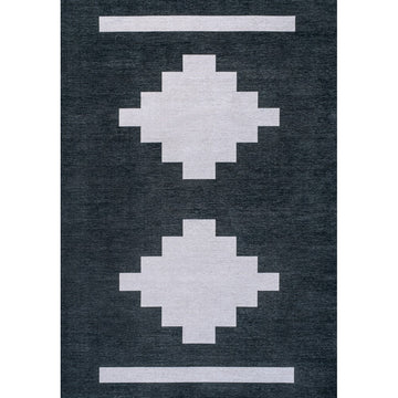 Adriel Geometric Tribal Medallion Machine-washable Area Rug